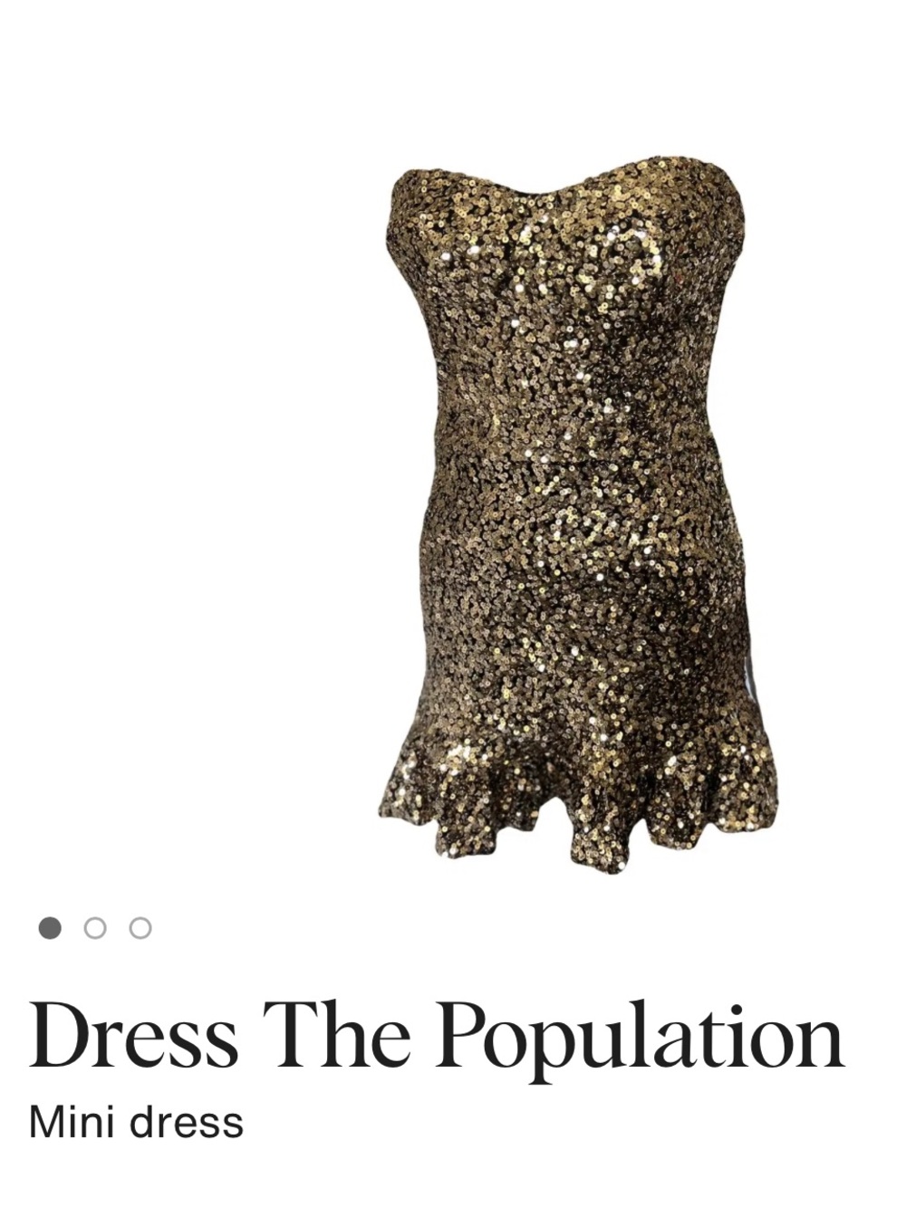 Dress the population mini sequin dress